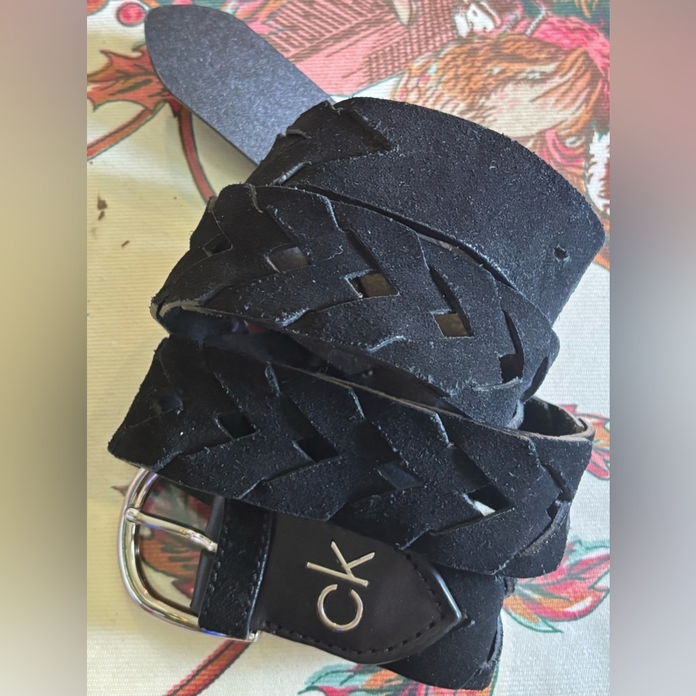 Calvin Klein Braided Leather Belt for Women